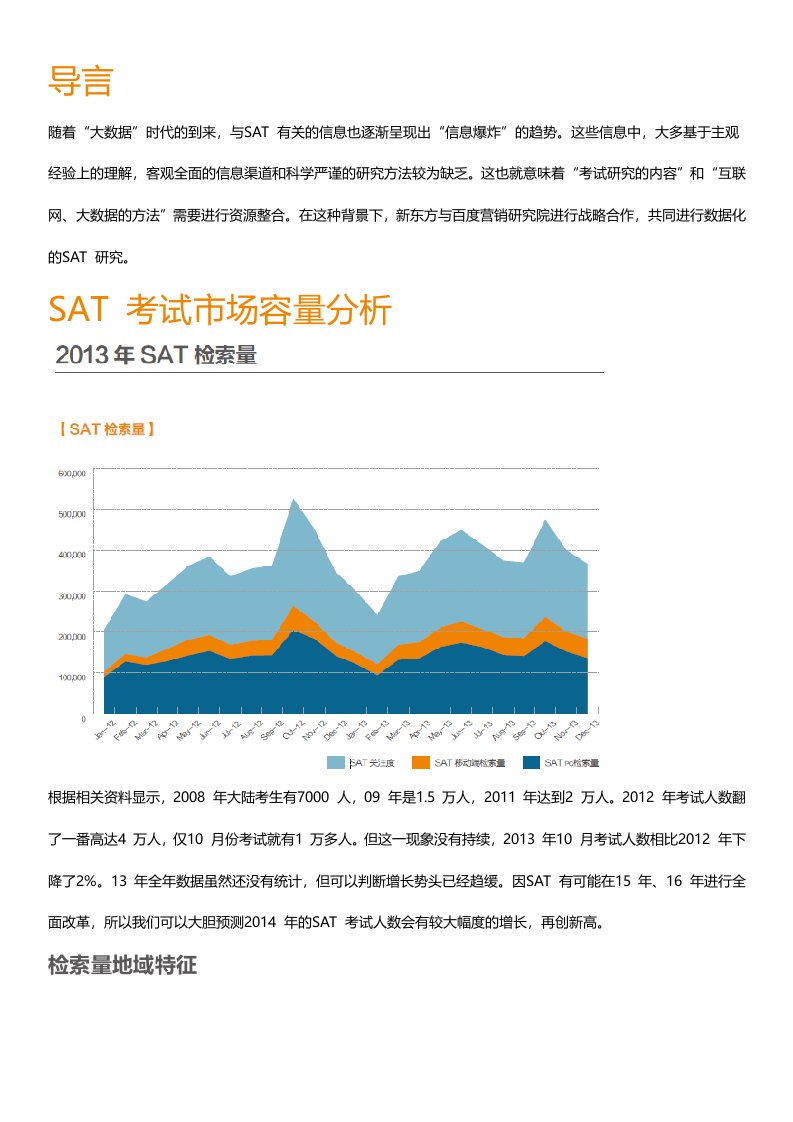 SAT考试市场容量分析