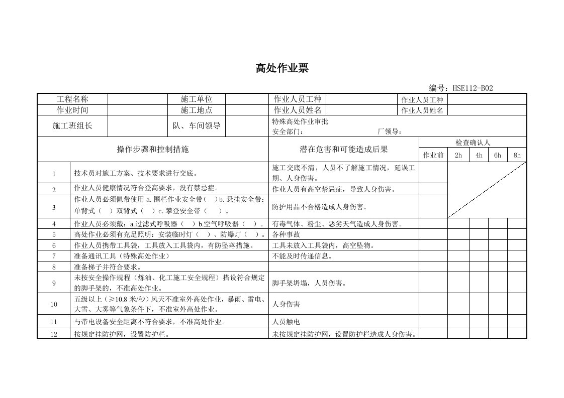 行政总务常用资料与表格19