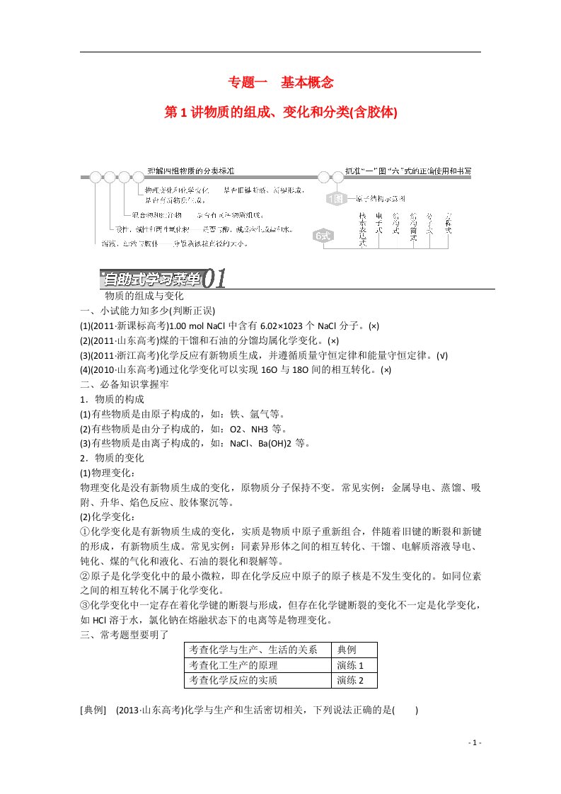 高考化学冲刺讲义