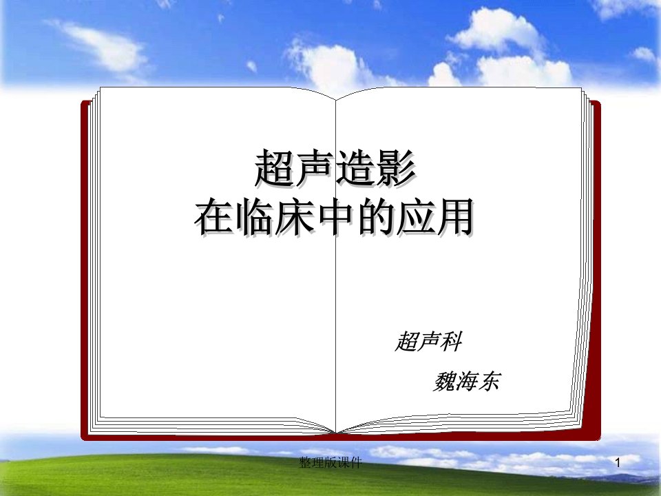 超声造影在临床中的应用ppt课件