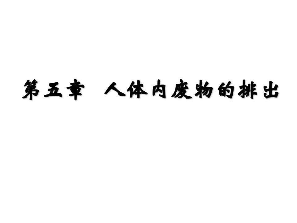 《人体泌尿系统的组成PPT课件