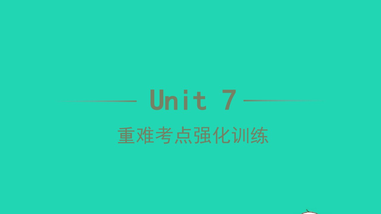 2022七年级英语下册Unit7It'sraining重难考点强化训练习题课件新版人教新目标版