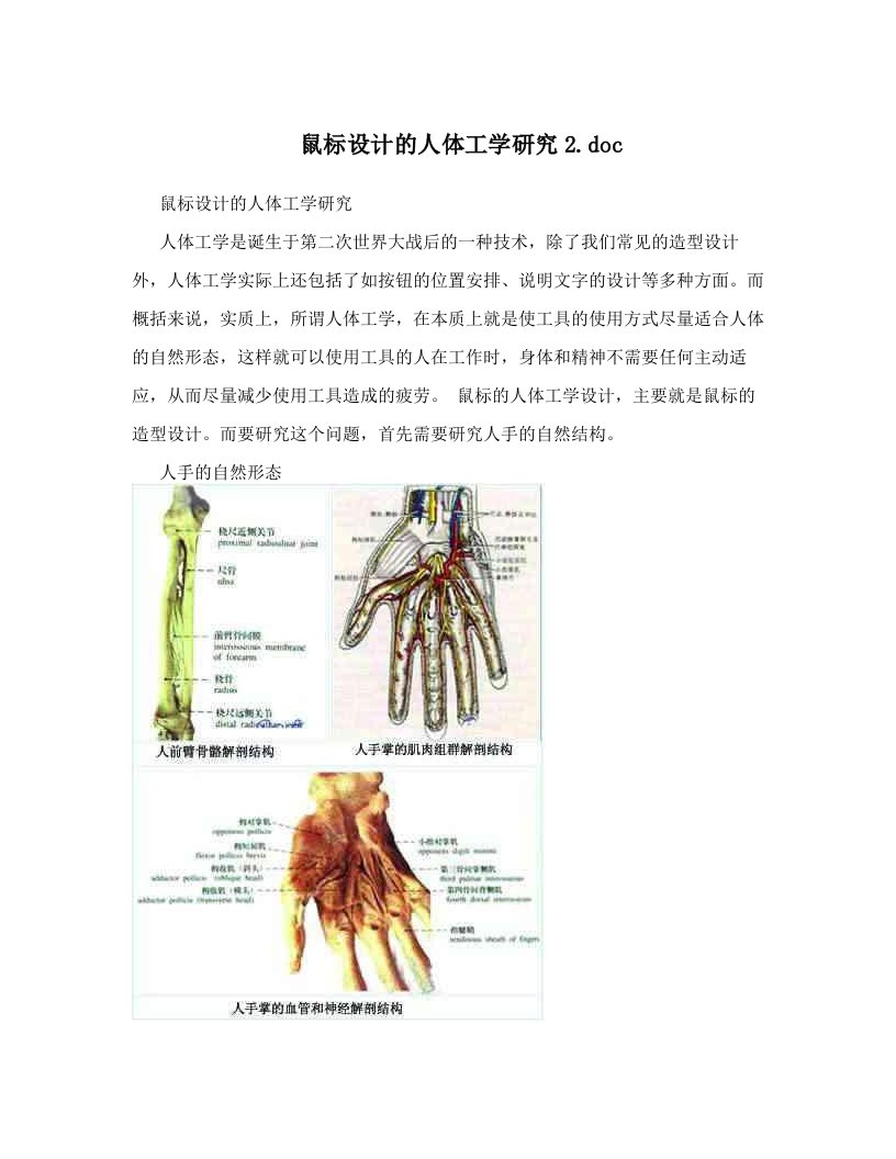 鼠标设计的人体工学研究2&#46;doc