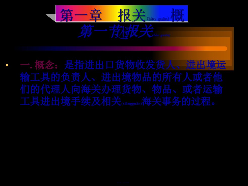 报关相关知识培训教程64页PPT