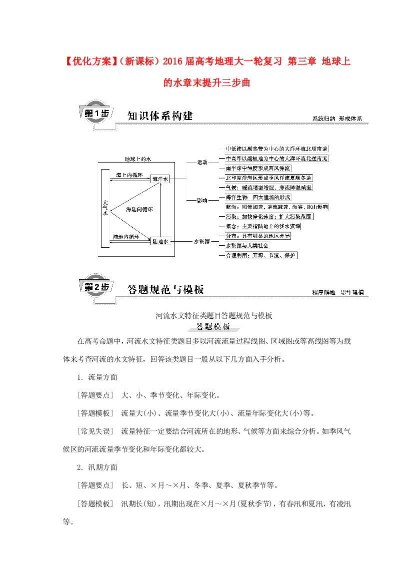 优化方案（新课标）高考地理大一轮复习