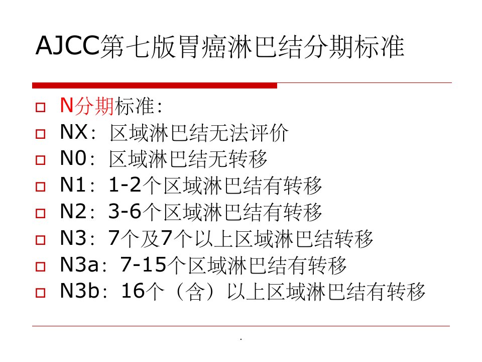 胃周淋巴结分组及分期