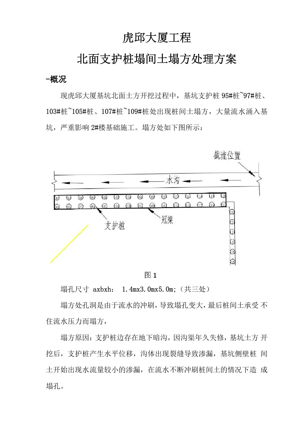 虎邱大厦北面支护桩间土塌方处理方案