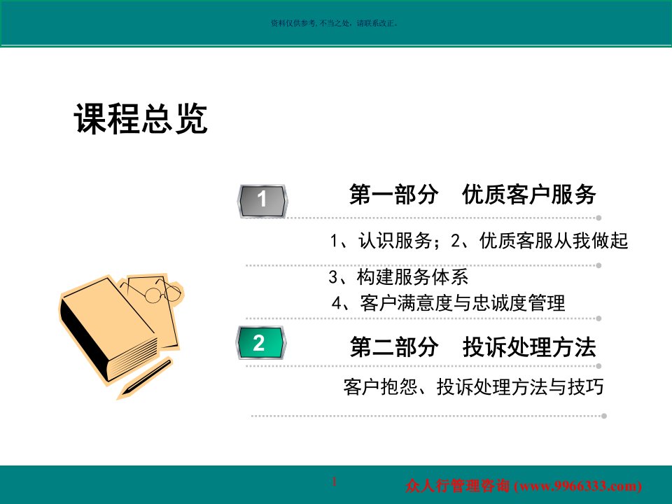 优质客户服务与客户投诉、抱怨处理技巧