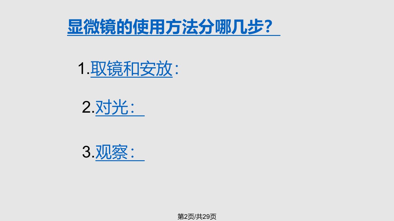 显微镜视野中出现了一个污点