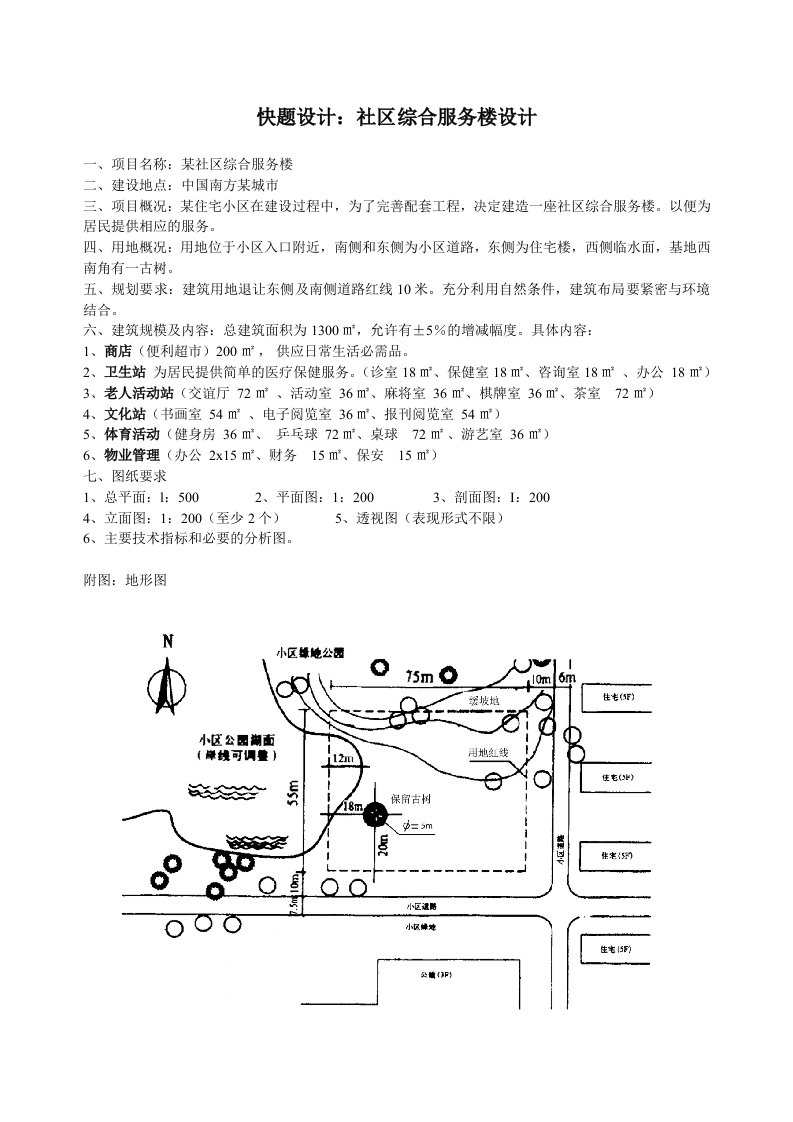 社区综合服务楼设计