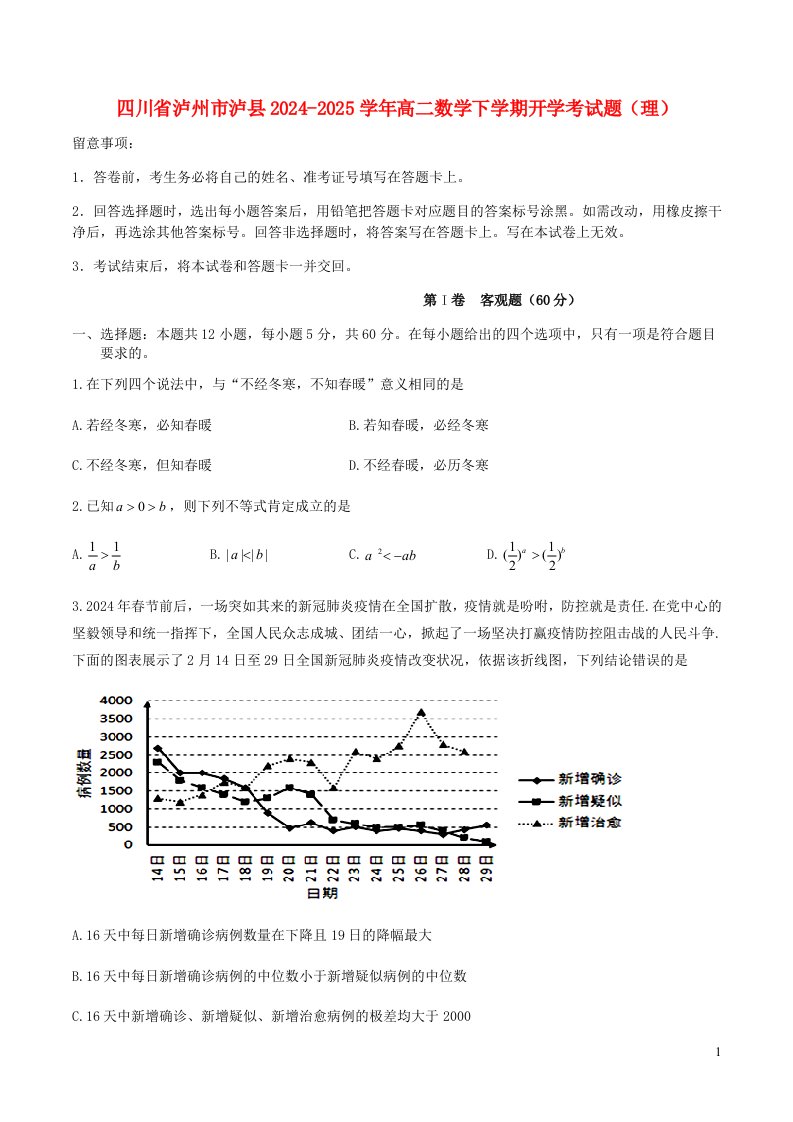 四川省泸州市泸县2024