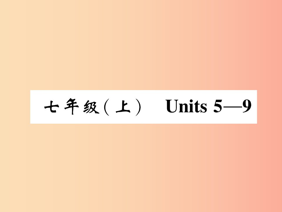 （宜宾专版）2019届中考英语总复习