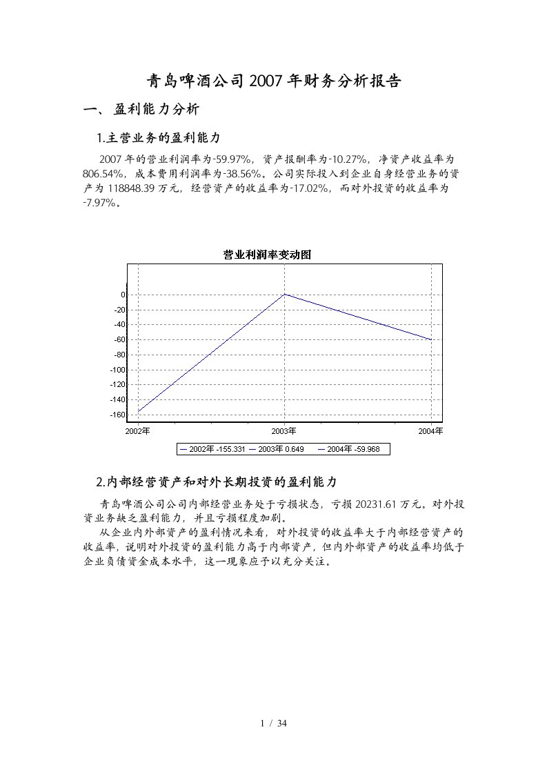 某公司财务资产结构分析