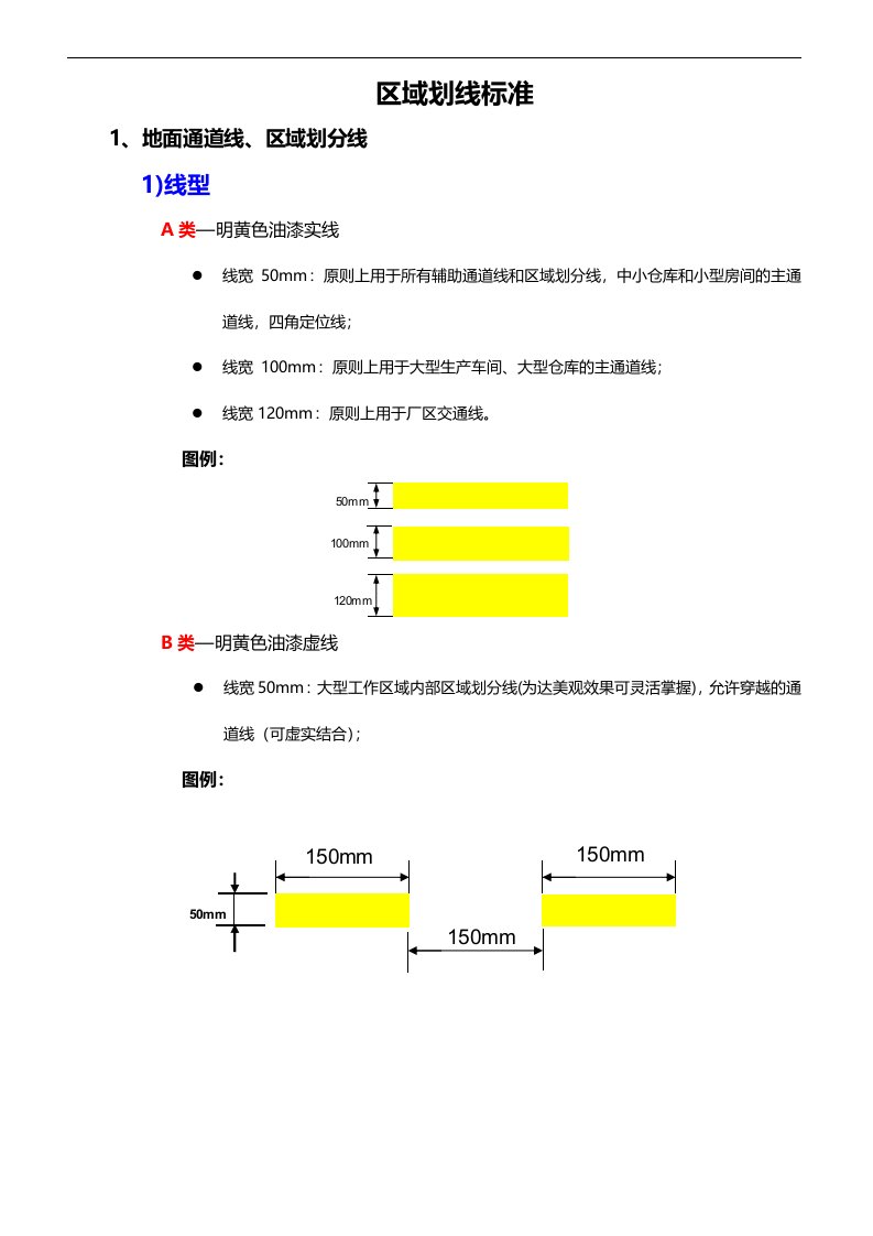 区域划线标准