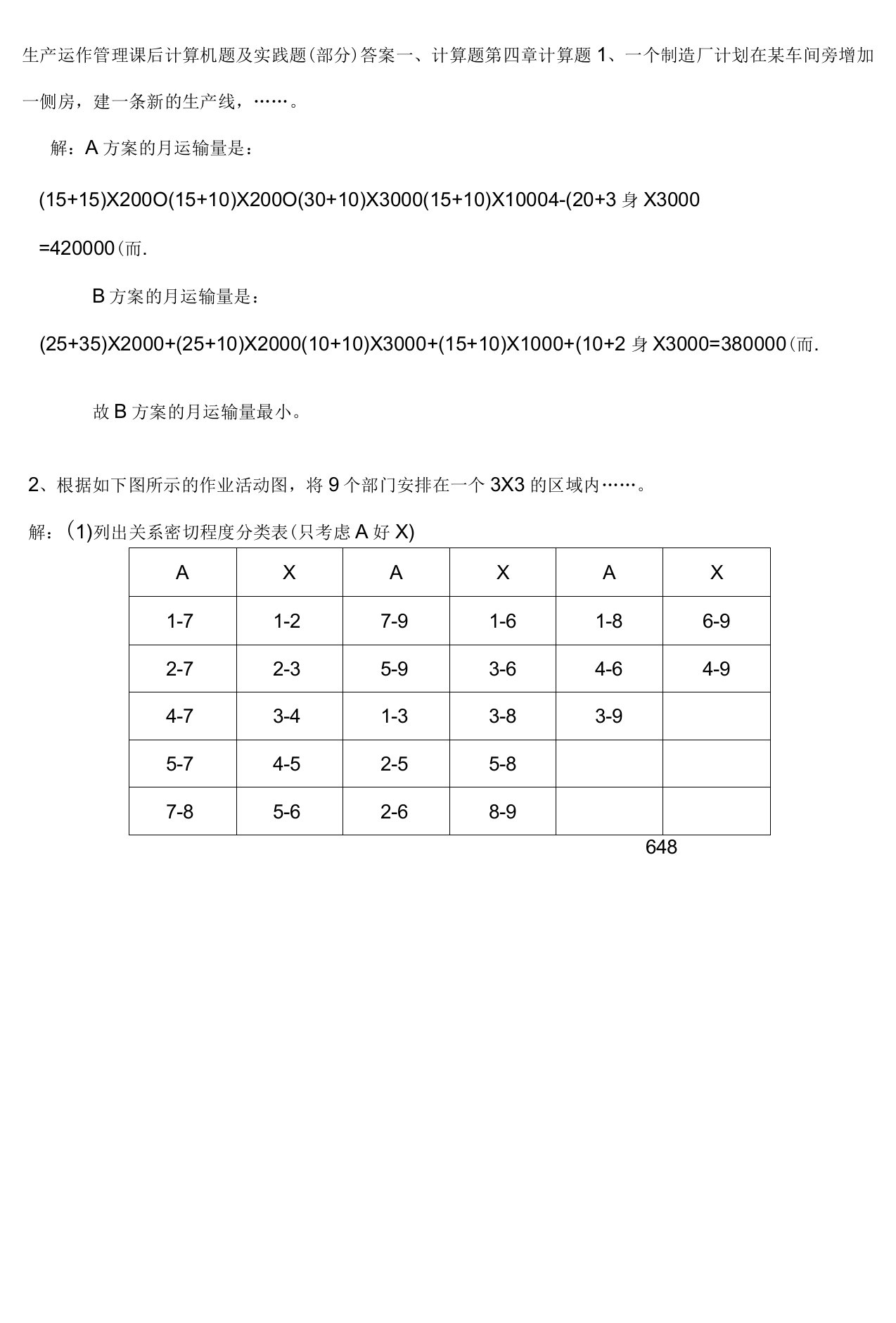 生产运作管理课后计算机题及实践题复习资料分析