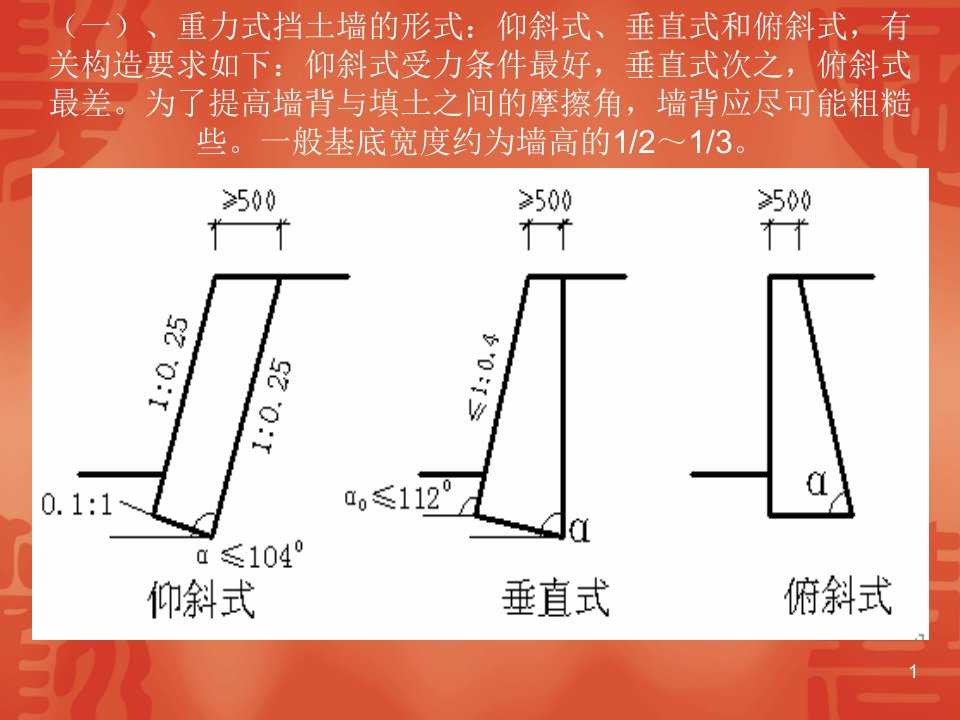 土力学22七挡土墙设计