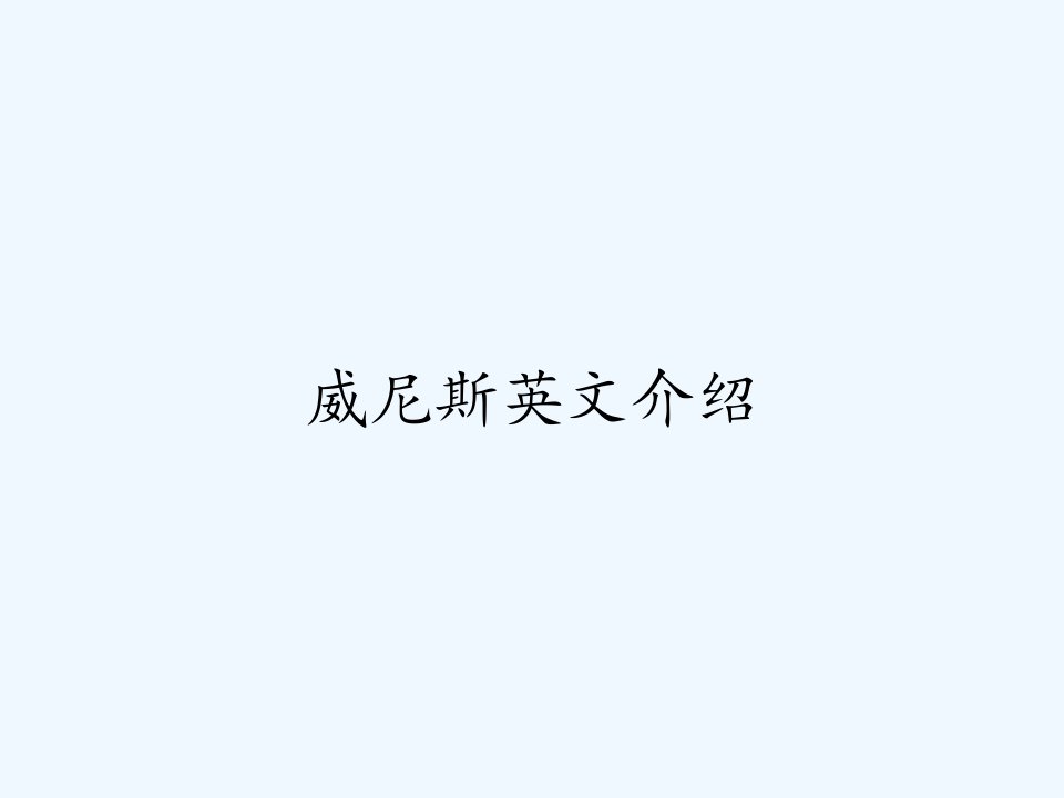 威尼斯英文介绍ppt