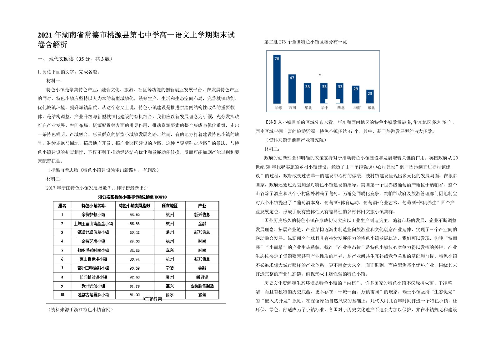 2021年湖南省常德市桃源县第七中学高一语文上学期期末试卷含解析