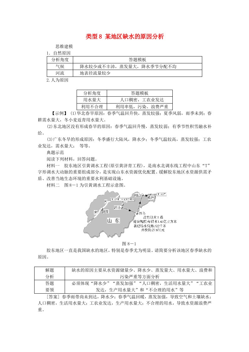 高考地理特色讲练