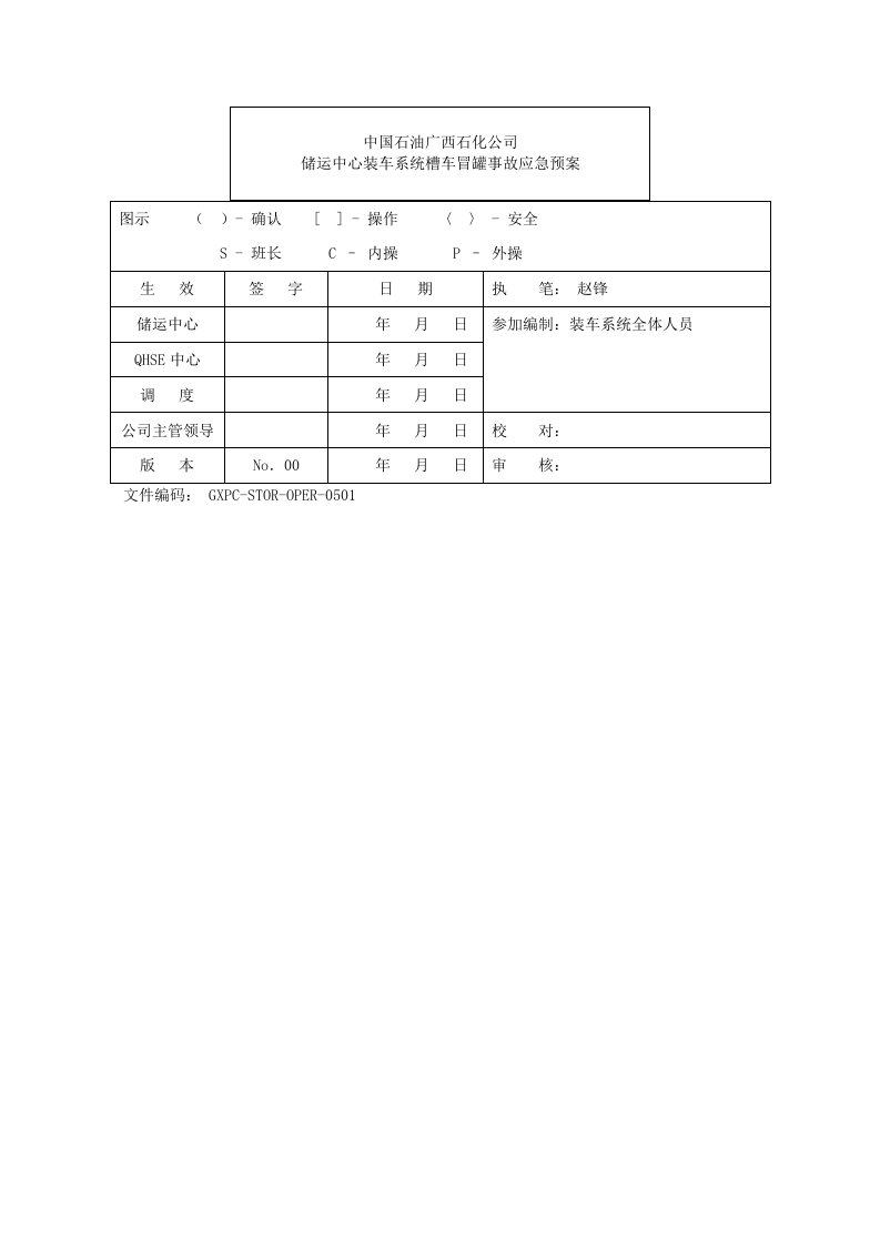 槽车冒罐事故处理预案参考资料