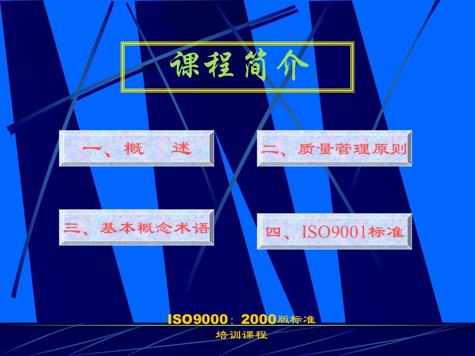 生产管理iso90002000版标准培训课程