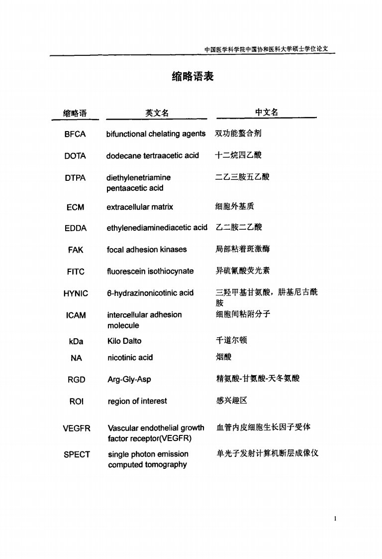 放射性核素99mTc标记RGD肽类的肿瘤显像的研究