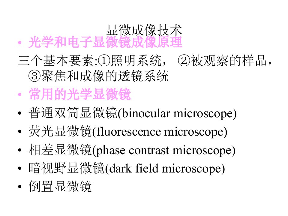 二章节细胞生物学研究方法