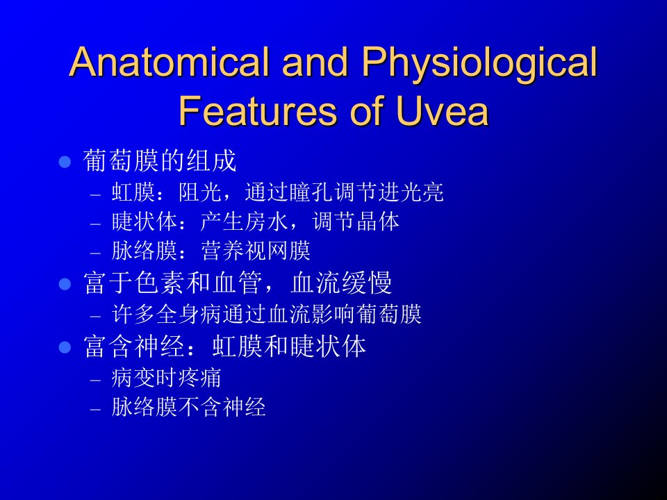 眼科学PPT课件葡萄膜炎