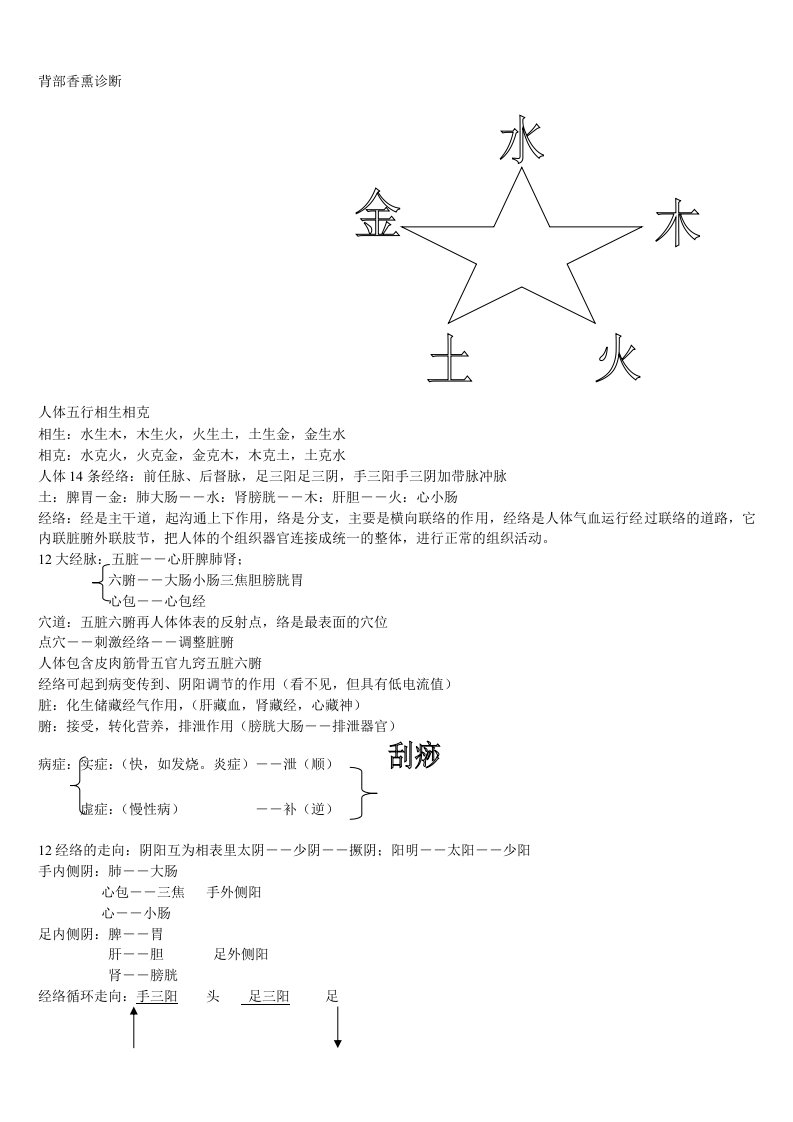 背部经络诊断