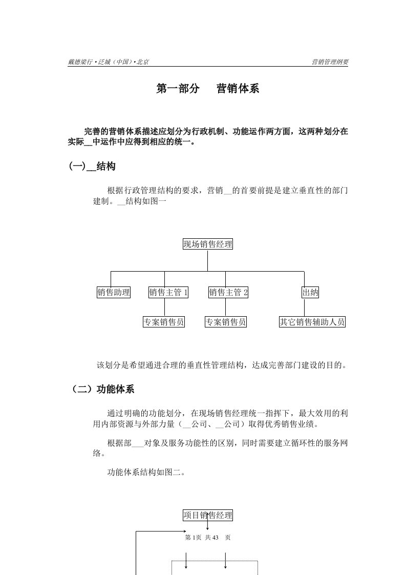 戴德梁行泛城北京营销管理纲要