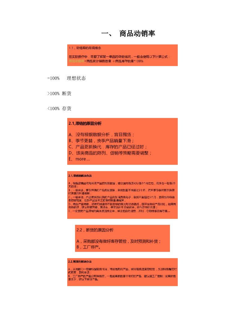 速卖通知识(商品动销率、下单转化率)