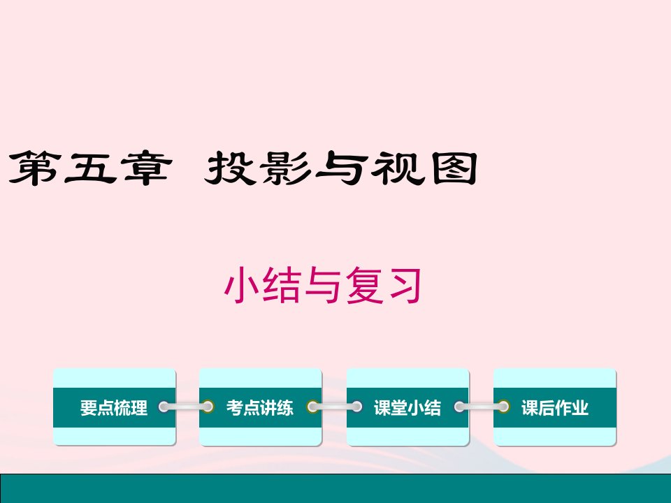 2022九年级数学上册第五章投影与视图小结与复习教学课件新版北师大版