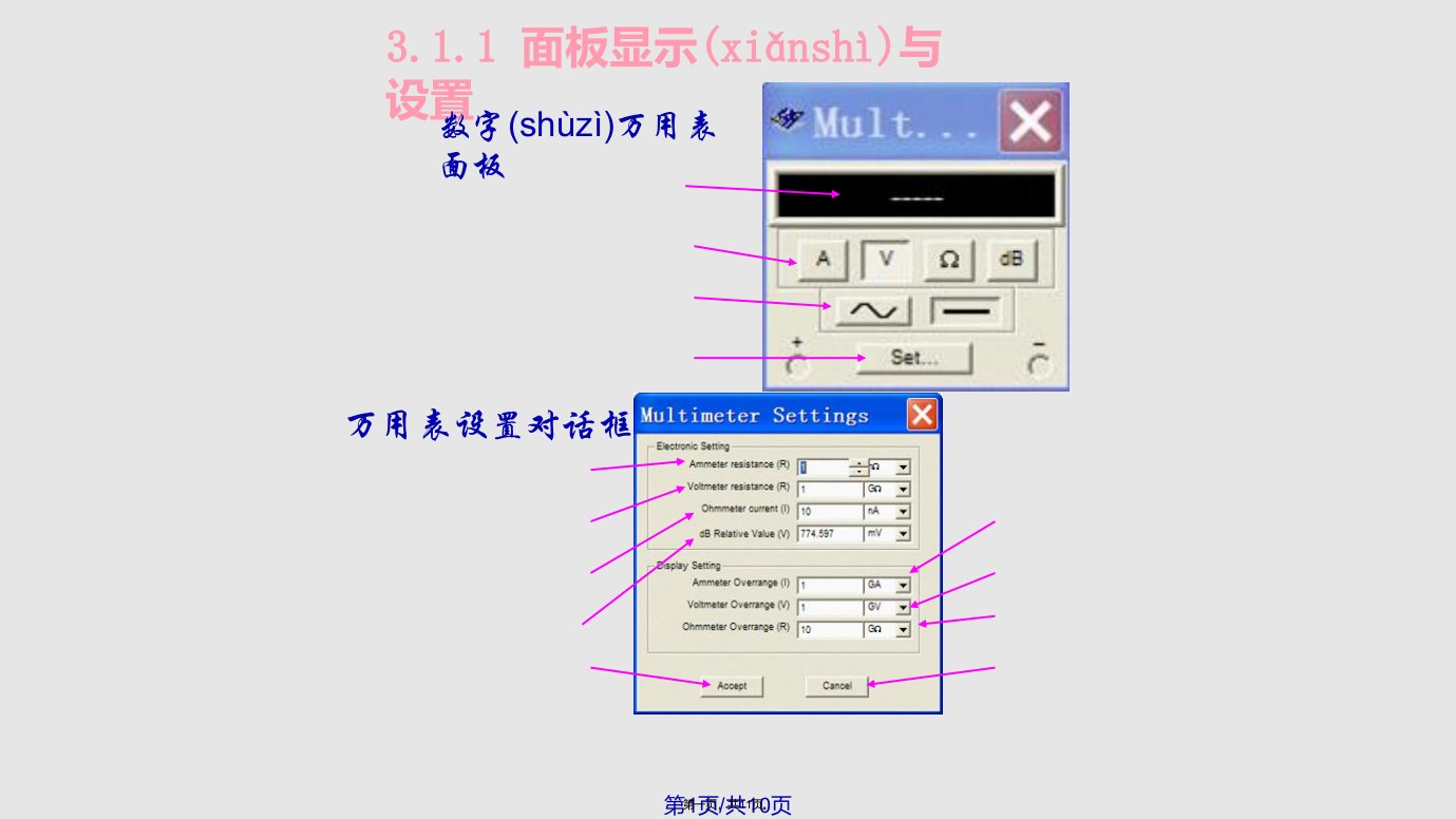 Multisim9电子技术基础仿真实验一数字万用表实用教案