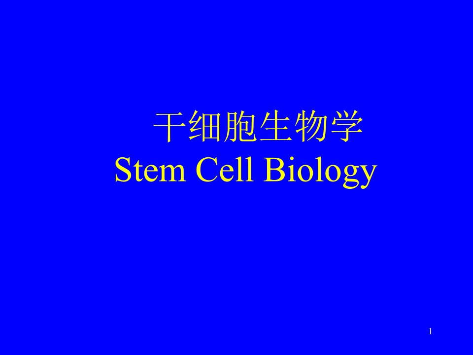 干细胞生物学课件