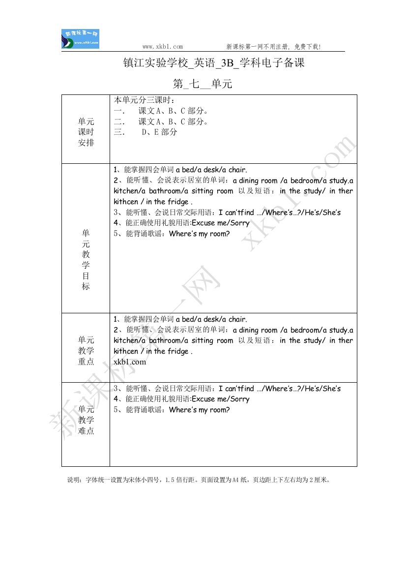 【小学中学教育精选】电子备课单元