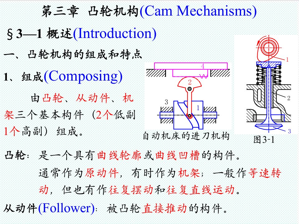 机械行业-机械设计基础第3章凸轮机构