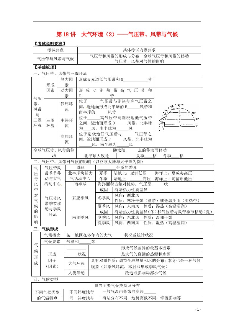 高考地理一轮全程复习方案