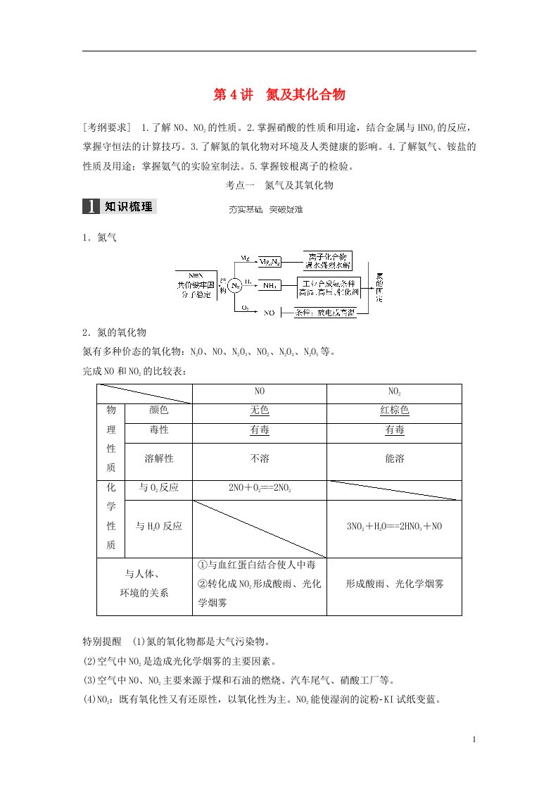 高考化学一轮复习