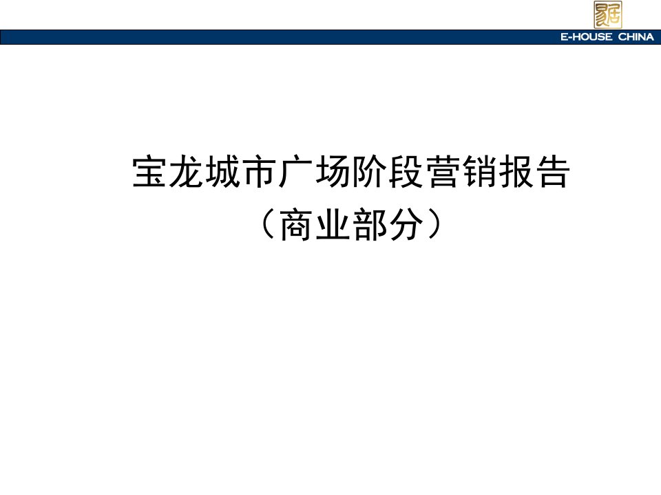 [精选]某城市广场阶段营销报告