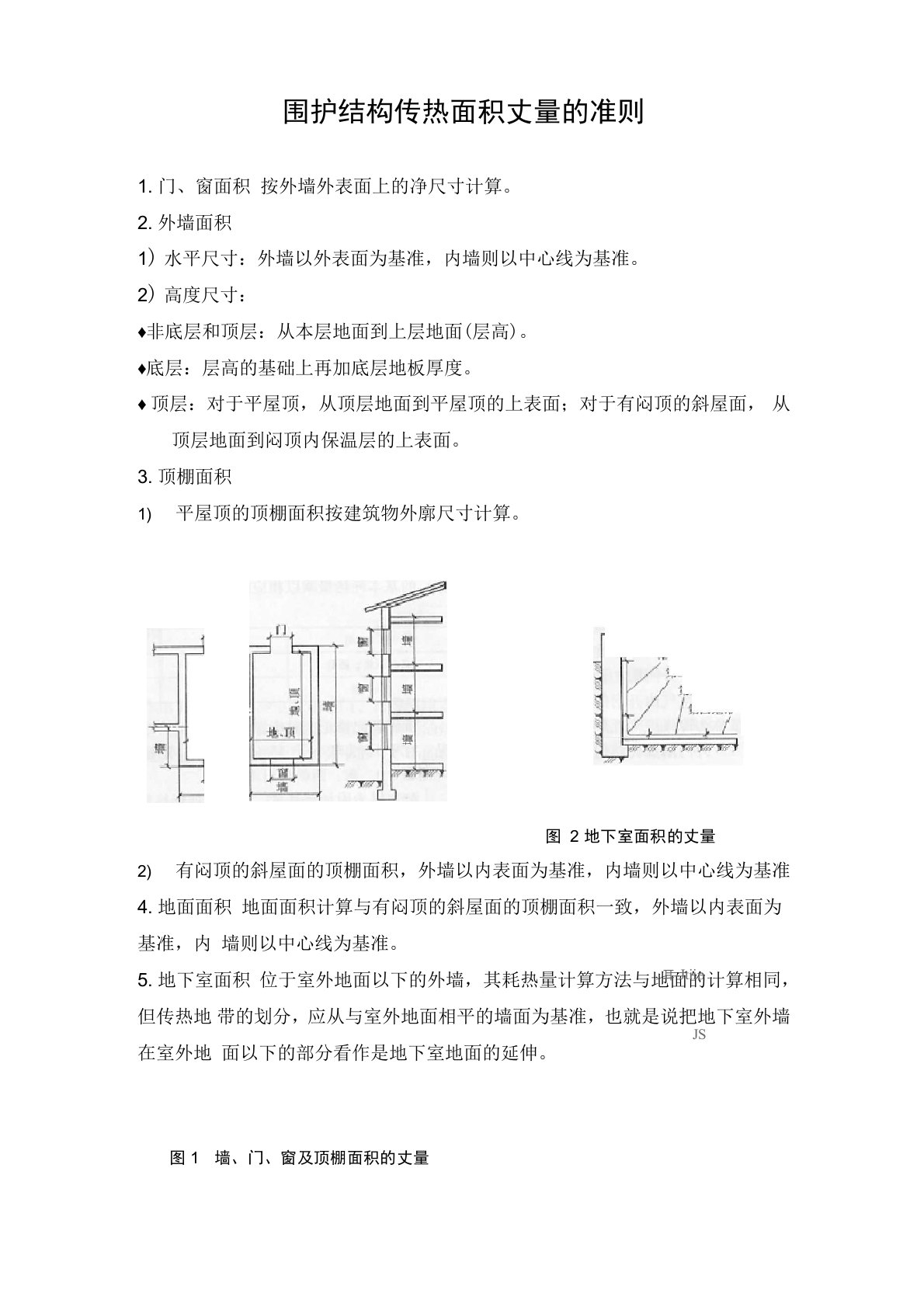 围护结构传热面积丈量