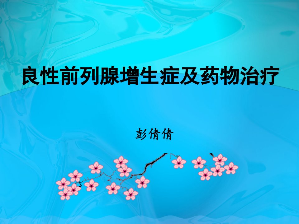 良性前列腺增生症及药物治疗ppt课件