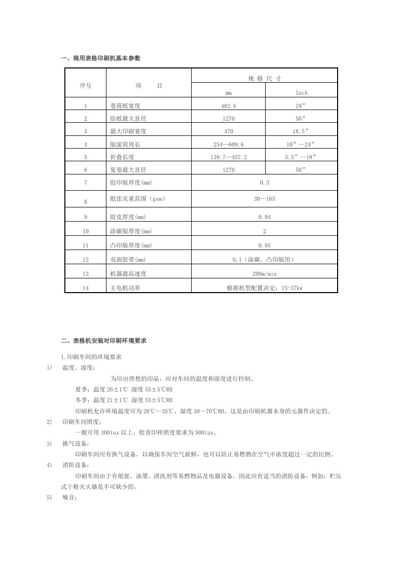 商用表格印刷机安全操作手册