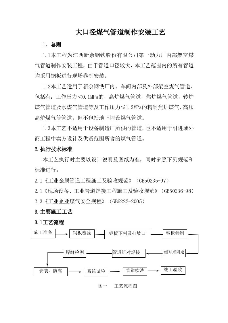 大口径煤气管道施工工艺