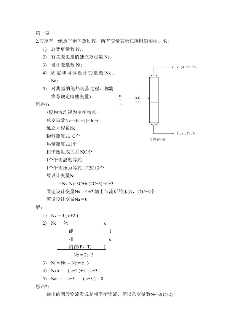 化工分离化工原理作业解答