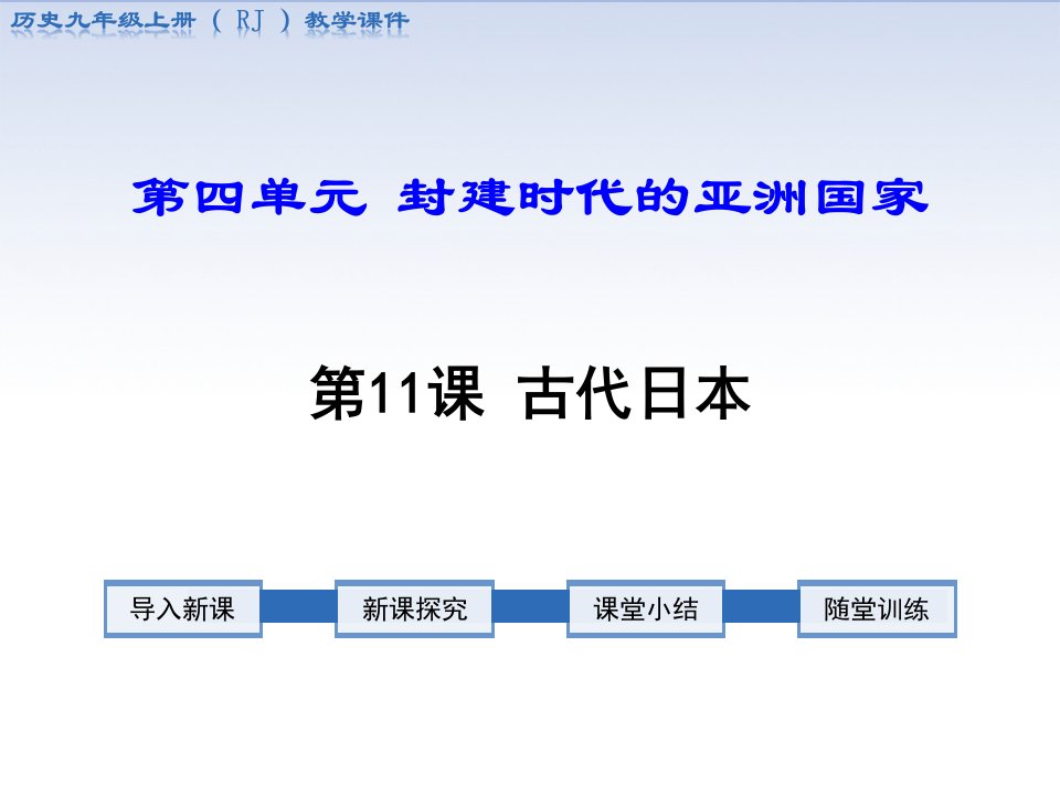 部编版九年级历史上册第12课《古代日本》优质ppt课件