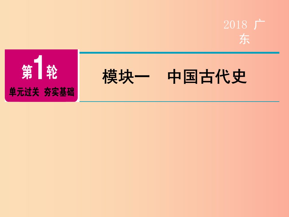 广东省2019年中考历史总复习