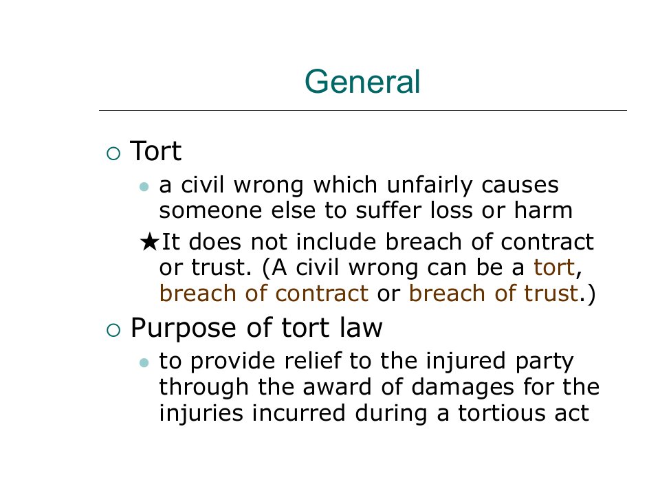 法律英语专题侵权法tortlaw教育课件