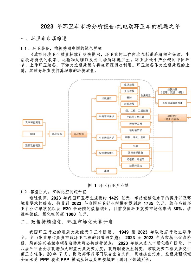 2023年度环卫车市场分析报告