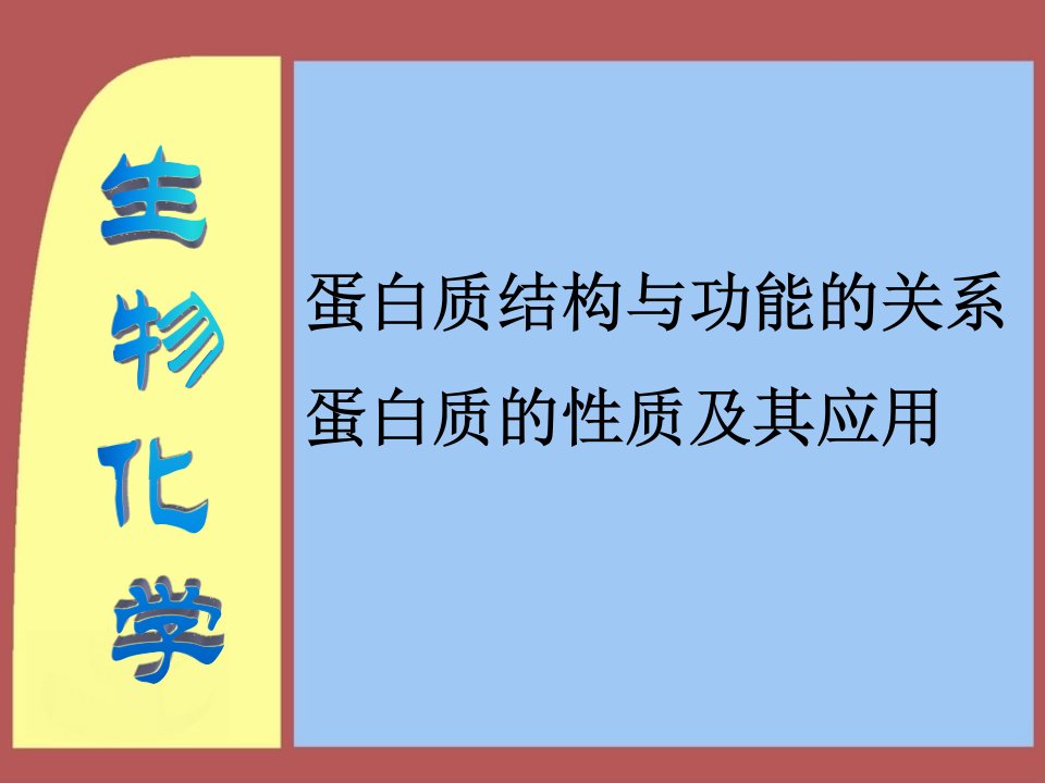 蛋白质结构与功能关系ppt课件