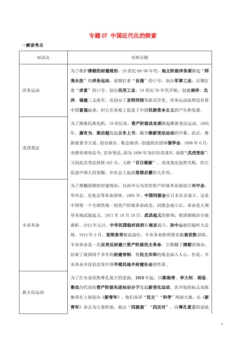 2中考1模拟中考历史